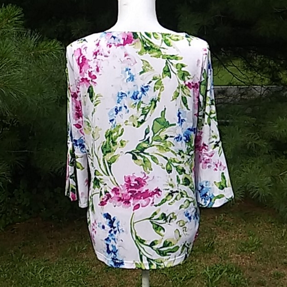 NEW Susan Graver Bateau Neck Split Sleeve Top - Picture 5 of 11